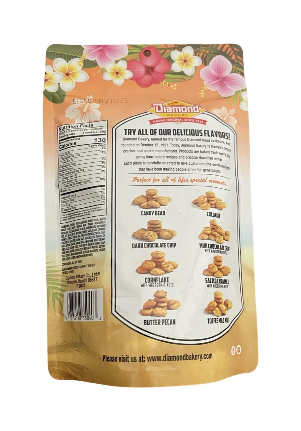 Hawaiian Cookies, Kakimochi 4.5 ounce (127g)
