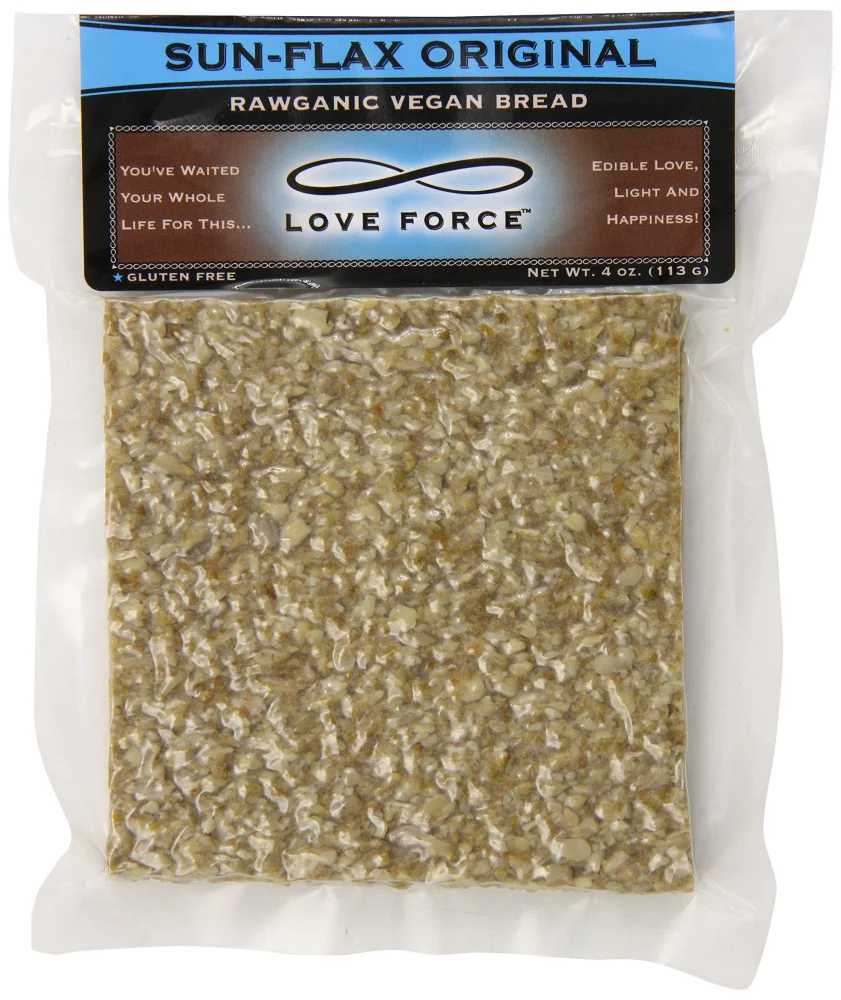 Love Force Rawganic Vegan Bread, Sun Flax Original, 4 Ounce