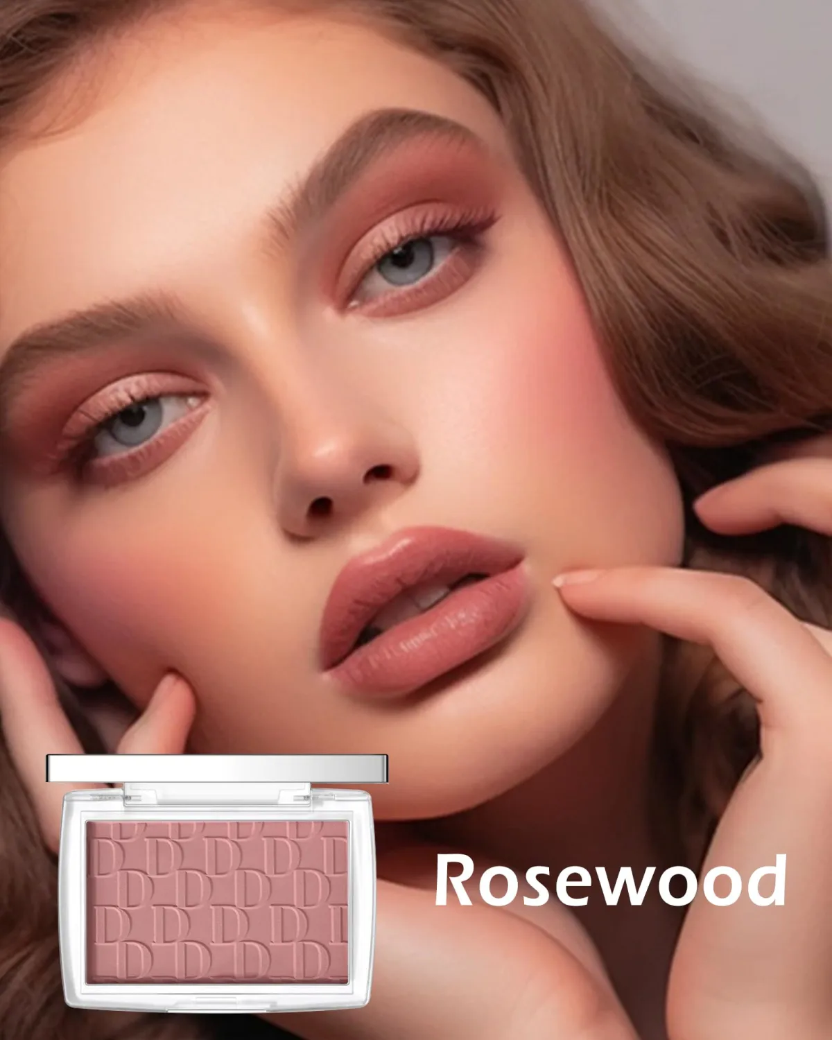 Powder Blush Palette, Matte Powder Makeup Blush for Cheeks, Natural Glow Face Blush Contour Palette, Lightweight, Smooth, High Impact Buildable Color, Long-lasting All-Day Face Enhancing -#Rosewood