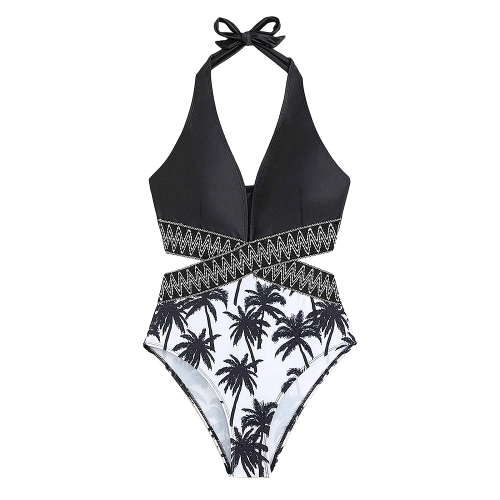 Family Matching Swimsuits Palm Tree Print Monokini Bathing Suit 