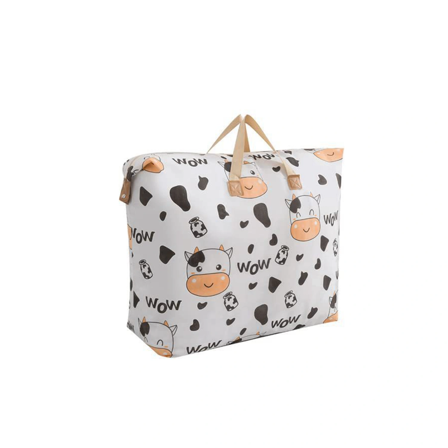Cartoon Cow Print Storage Bags Foldable Closet Organizers for Quilt