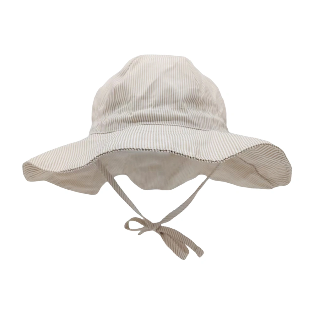 Kids Bucket Hat, Wide Brim Striped Sun Hat Adjustable Beach Hat