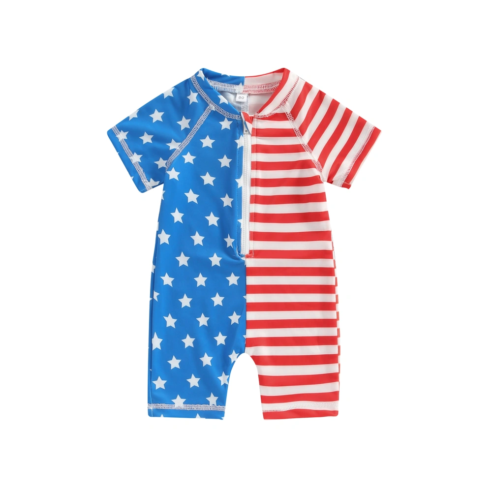 4th of July Toddler Boys Rash Guard Swimsuit Rompers Bathing Suit