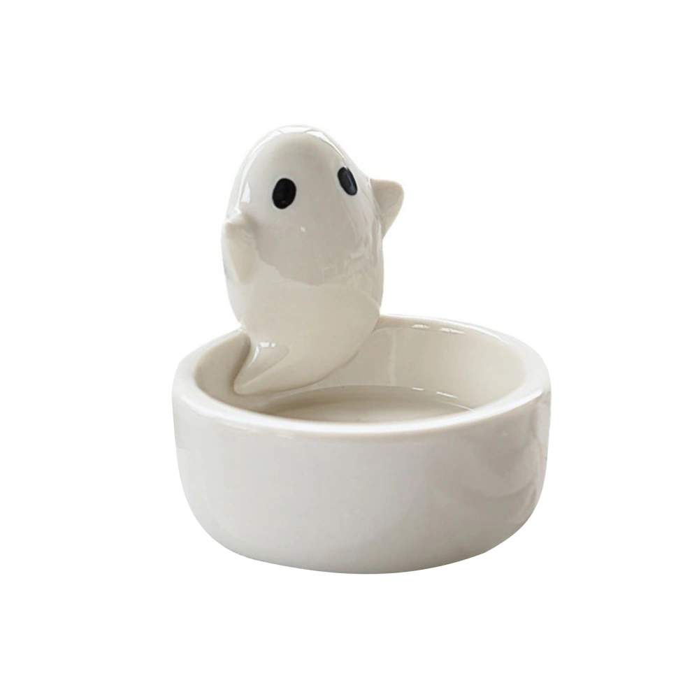 Halloween Candle Holders Ceramic Ghost Shape Candlestick Holder