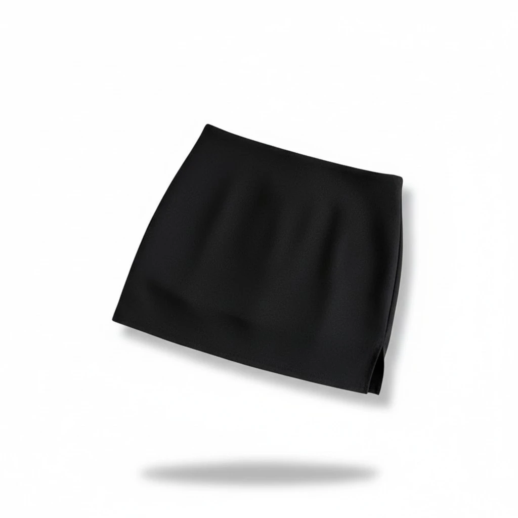 Women's Fashion Mini Skorts Solid Color Side Slit High Waist Skirts