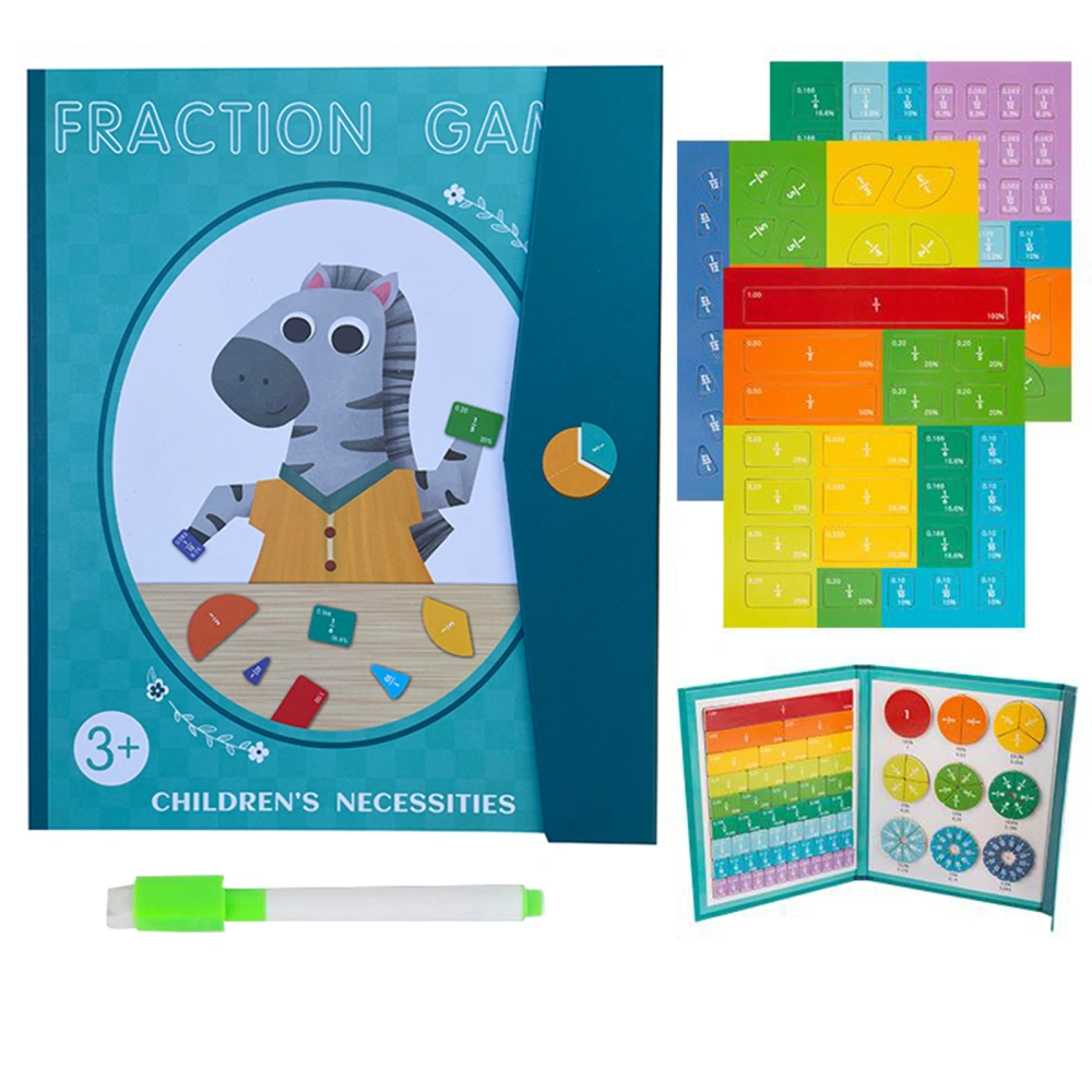 Magnetic Fraction Tiles Set Fraction Strips Circles Math Manipulatives