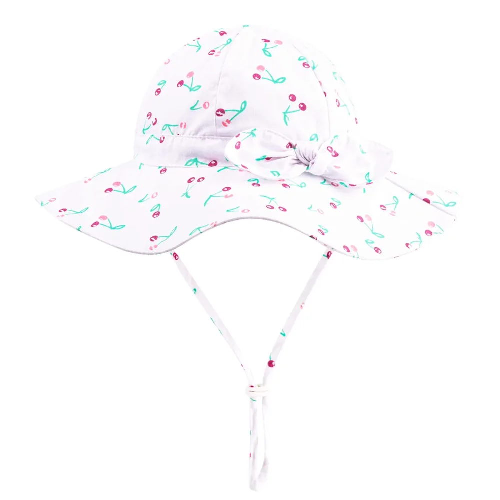 Baby Girl Sun Hat with UPF 50+ Outdoor Adjustable Beach Hat with Wide Brim Bucket Hats