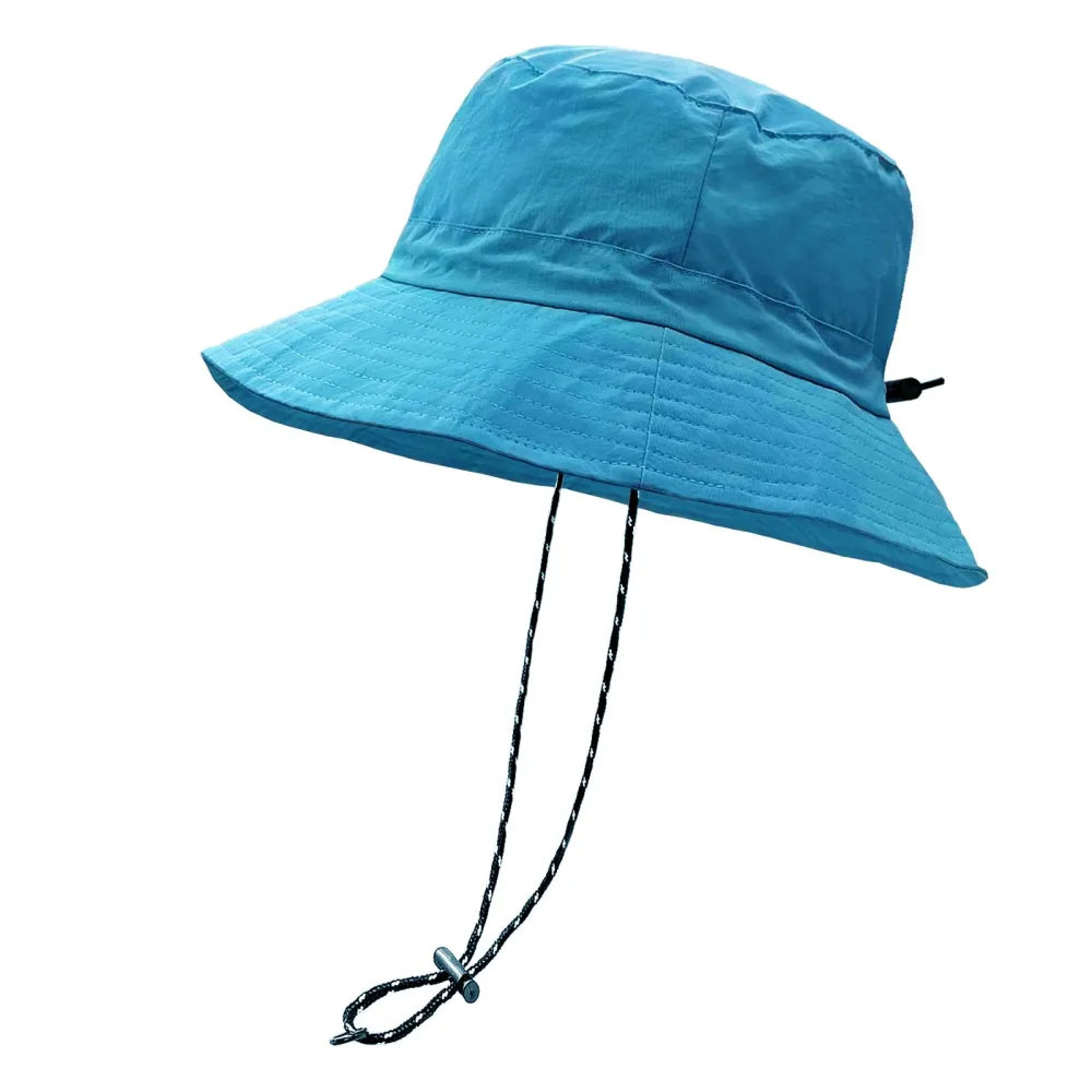 woogwin Waterproof Bucket Rain Hat with Chin Strap Quick Dry Packable Boonie Sun Hat Safari Hat UV Protection