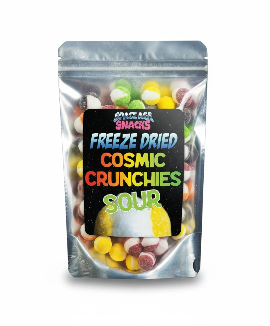 Sour Freeze Dried Candy - 4 Ounce Freeze Dried Sour Cosmic Crunchies Viral Candy - Gourmet Freeze Dried Sour Candy - Freeze Dry Candy Dry Freeze Candy for All Ages