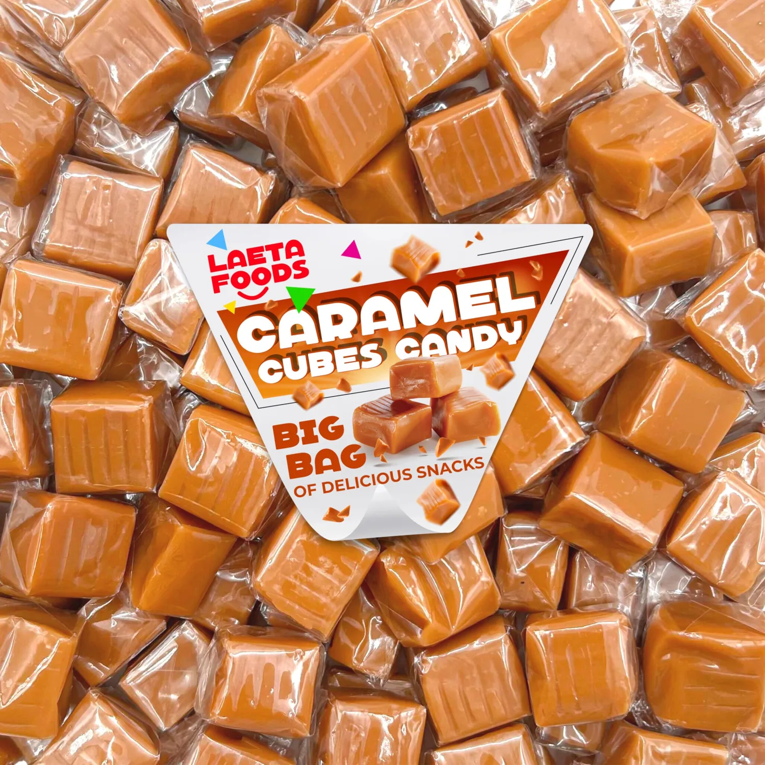 Caramel Cubes Candy | 1 Pound Bag - Approx. 65 Count | Classic Chewy Treat, Individually Wrapped