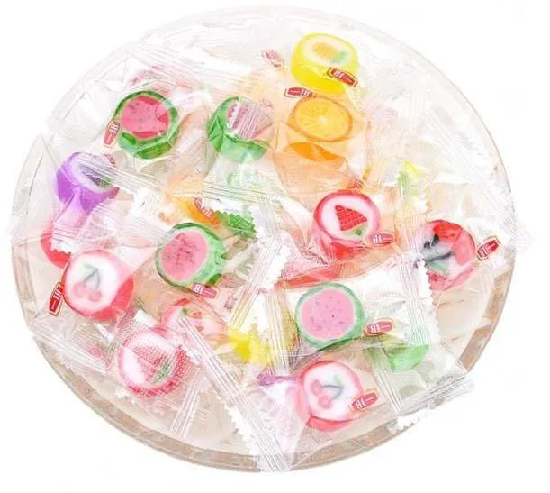 Fruit Slices Candy - Hard Candy Bulk 1 lb Bag of Individually Wrapped Small Candy Fruit Slices (approx. 118 pcs) Hard Candies Assortment - Great for Candy Buffet - Office Candy - Treat Bags
