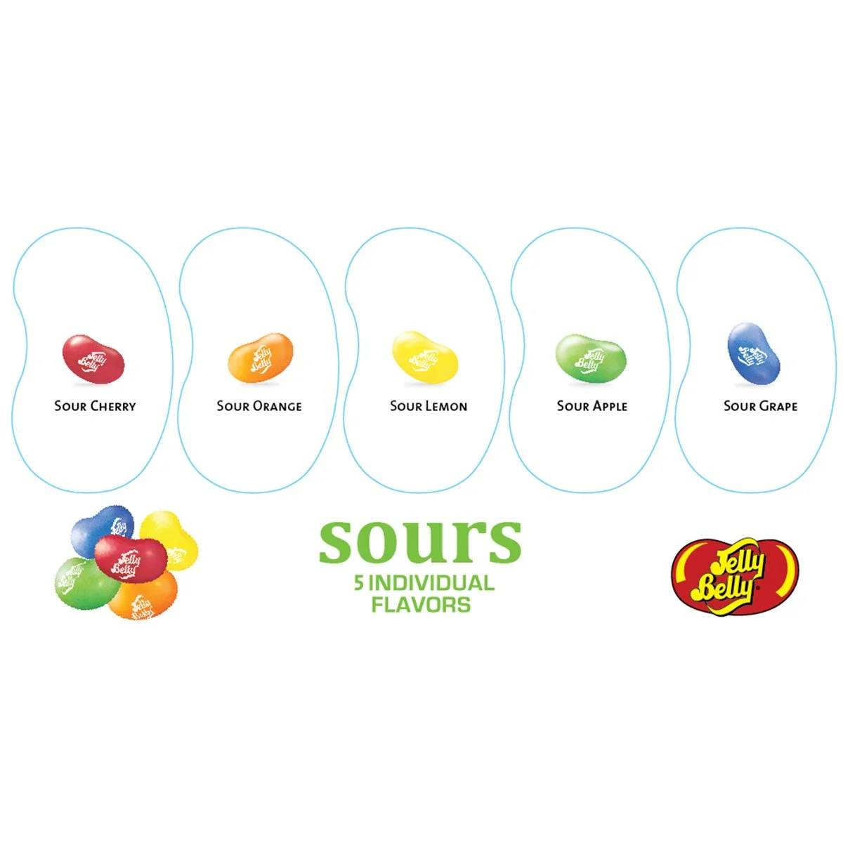 Jelly Belly Sours Jelly Beans, Sour Fruit Flavors, 9.8-oz Stand-Up Pouch