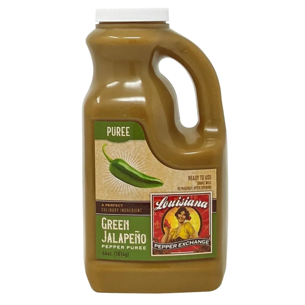 Green Jalapeño Pepper – Louisiana Pepper Exchange – Fresh Pepper Replacement. Save Time and Money in the Kitchen, No More Food Waste. 64 Ounces, Perfect for Professional Chefs and Kitchens, Food Trucks, Catering, and Big Parties. Great for Margarita, Mexican Cuisine, Elote, Mac and Cheese – Spice, Heat and Authentic Pepper Flavor