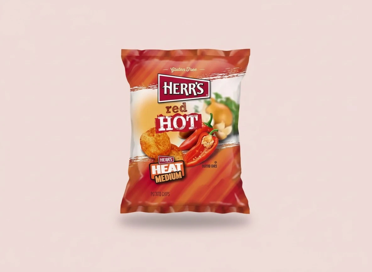 Herr`s Potato Chips & Cheese Curls -,1Oz (Curated by RJ Snacks Value Pack)… (Red Hot)