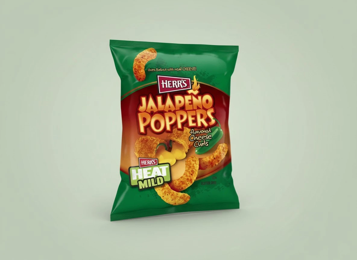(RJ) Herr's Potato Chips & Cheese Curls -,1Oz (Curated by RJ Snacks Value Pack)… (Jalapeno Popper Cheese Curls)