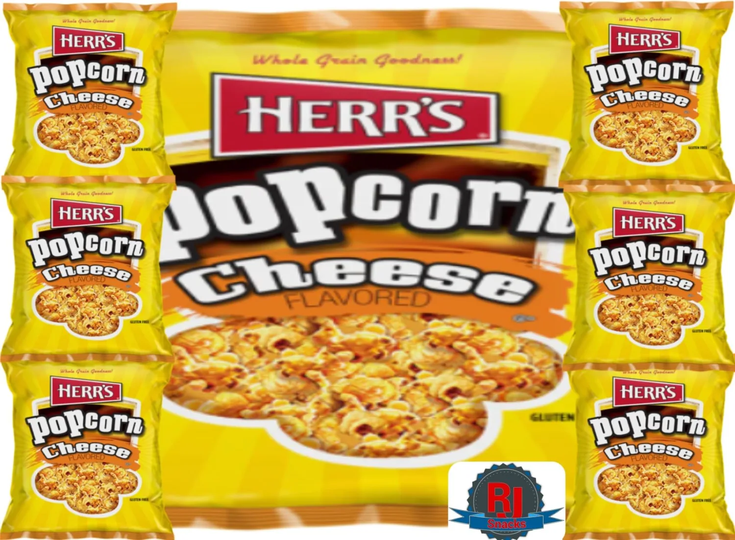 Herr`s Potato Chips & Cheese Curls -,1Oz (Curated by RJ Snacks Value Pack)… (Cheese Popcorn)
