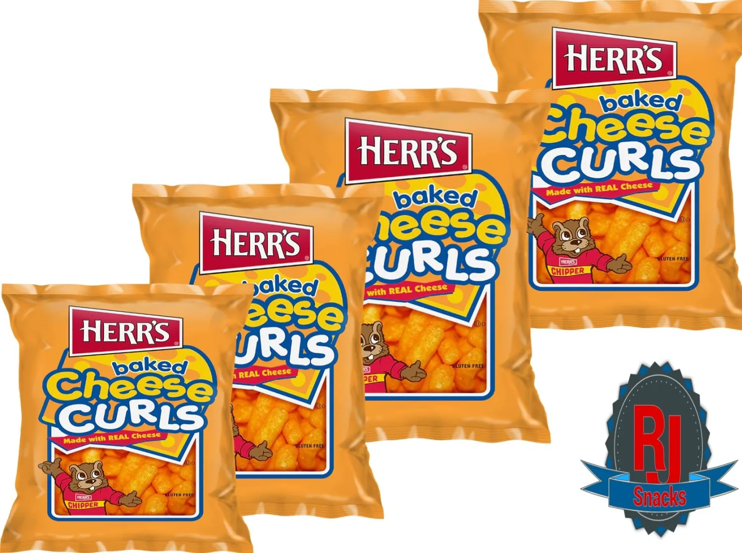 Herr`s Potato Chips & Cheese Curls -,1Oz (Curated by RJ Snacks Value Pack)… (Cheese Curls)