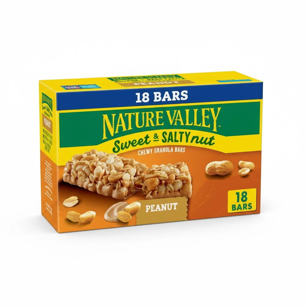 Nature Valley Granola Bars, Sweet and Salty Nut, Peanut, 18 Bars, 21.6 OZ