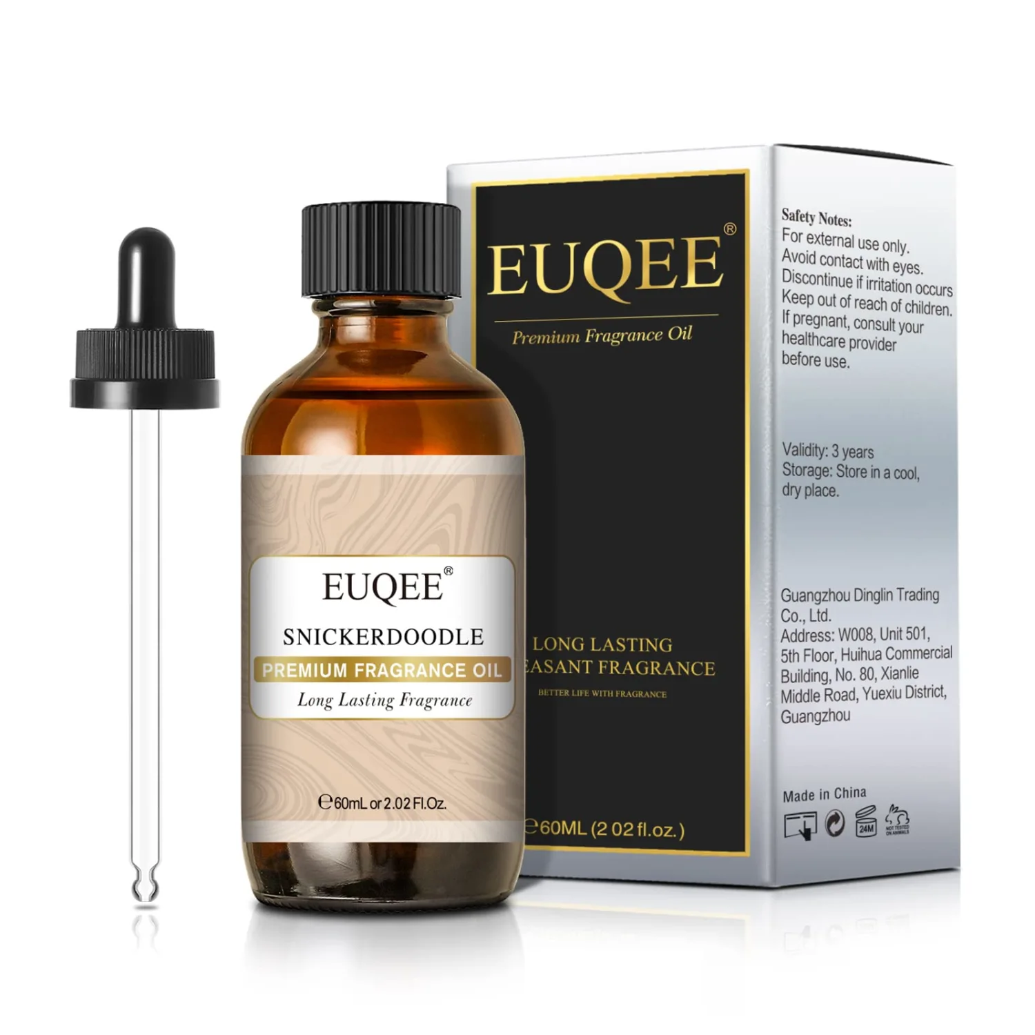 Snickerdoodle Fragrance Oil, Premium Grade Essential Oil with Glass Dropper for Soap Making, Bath Bombs, Diffuser, Home Aromatherapy (2.02 Fl oz/60 ml)