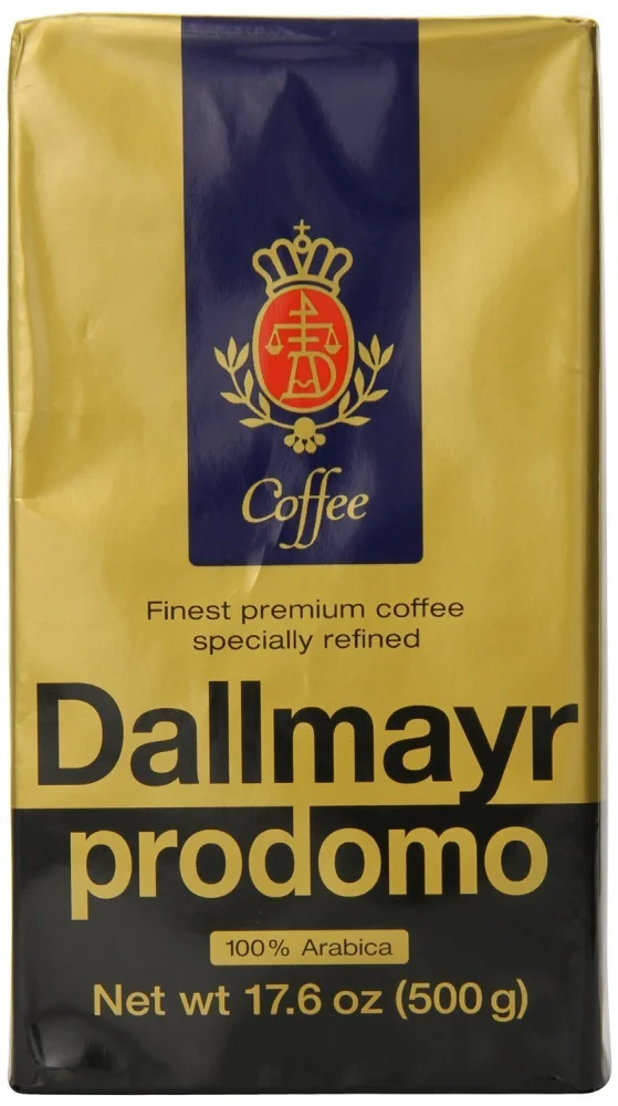 Dallmayr Gourmet Coffee, Prodomo (Ground), 17.6-Ounce Vacuum Packs - Pack of 3