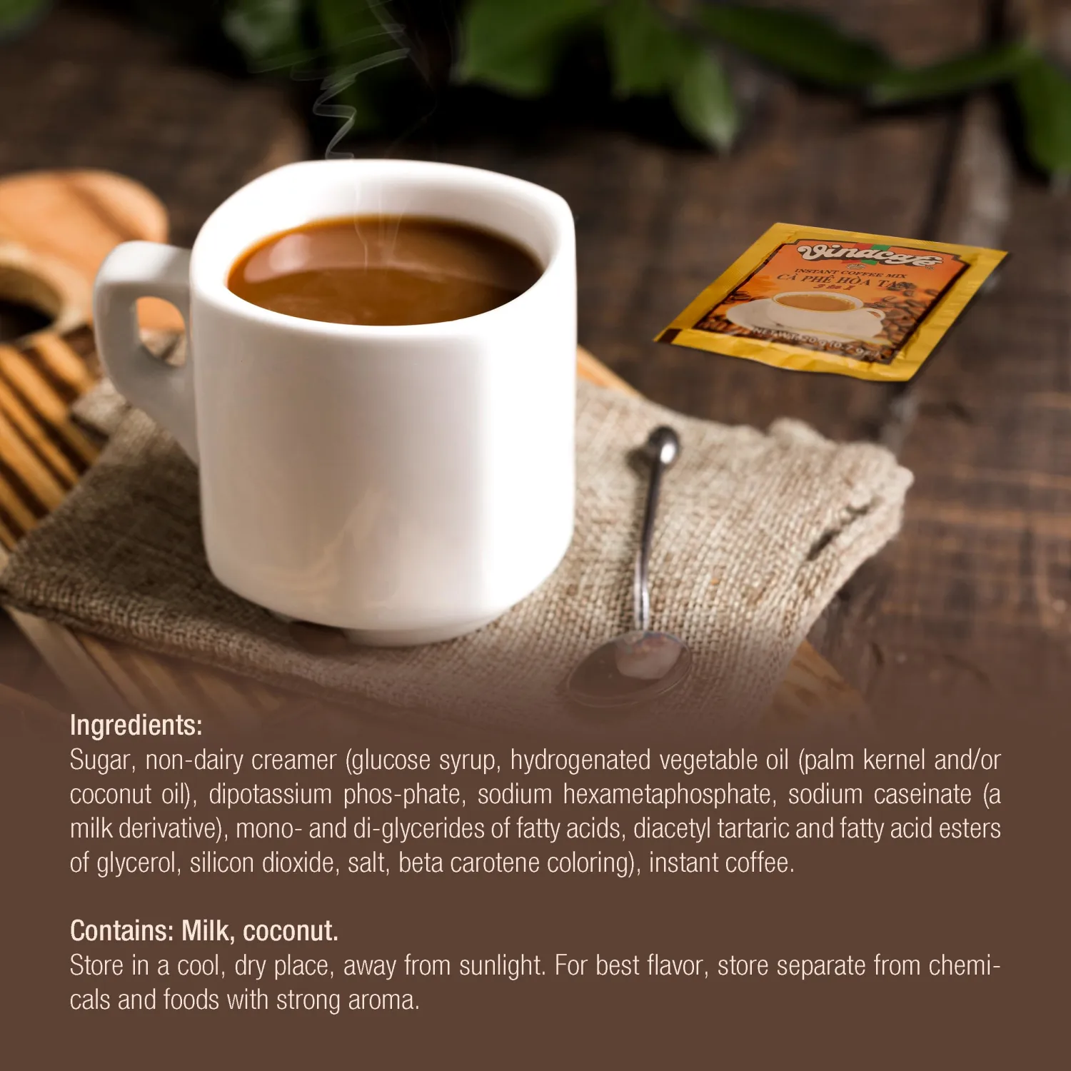 Vinacafe Pack of 5 | 20 Sachets Per Bag Vietnamese Instant Coffee Mix 3 in 1 (100 Total Counts)