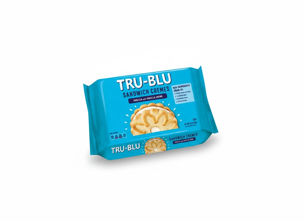 Tru-Blu Vanilla Cookies with Vanilla Creme | No artificial ingredients | No High Fructose Corn Syrup | Made in the USA | 12 Ounce (Pack of 3)