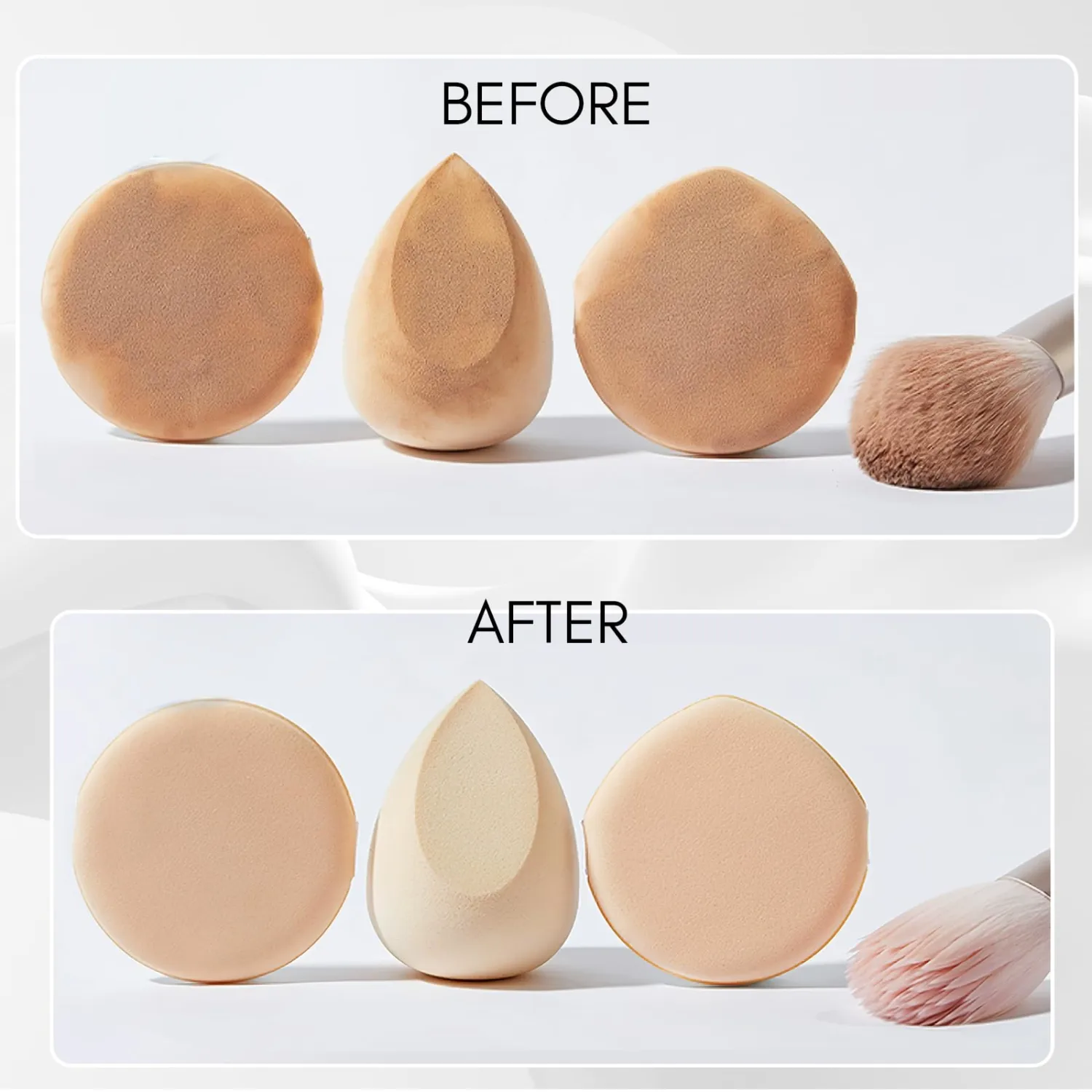 Makartt Makeup Brush Cleaner for Cleaning Makeup Brushes,Sponges and Powder Puff,Makeup Tool Solution-Deep Cleaning & Hypoallergenic,Removes Makeup Cosmetic Residue Cruelty Free(2.02 fl oz)