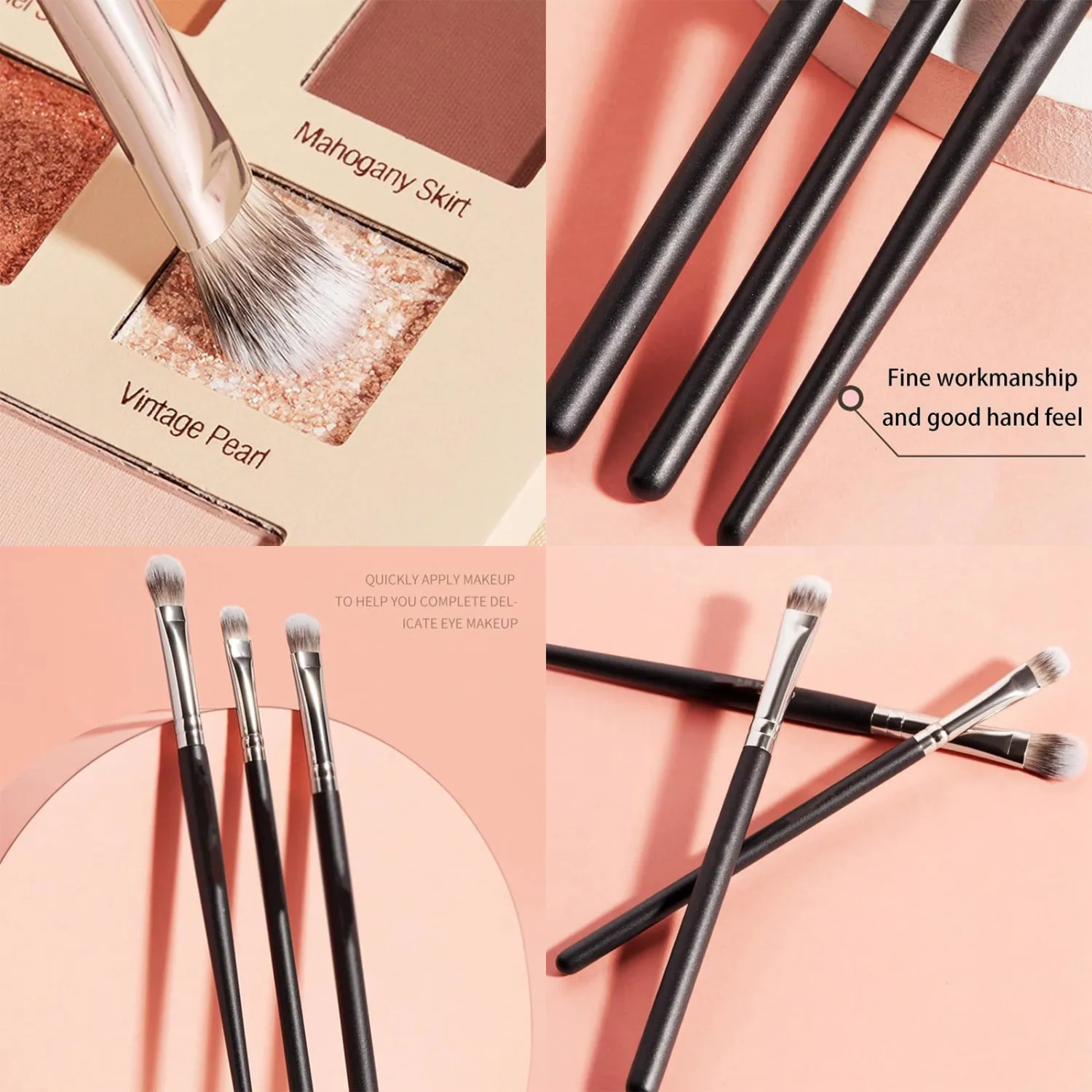 Beauty Brushes, 101 Foundation Brush, A506 Concealer Brush, Angie Hot & Flashy A506 Concealer, Angled Under Eye Concealer Brushes, Beauty Foundation Contour Conceal Makeup Brush Set (3PC-1 Set)