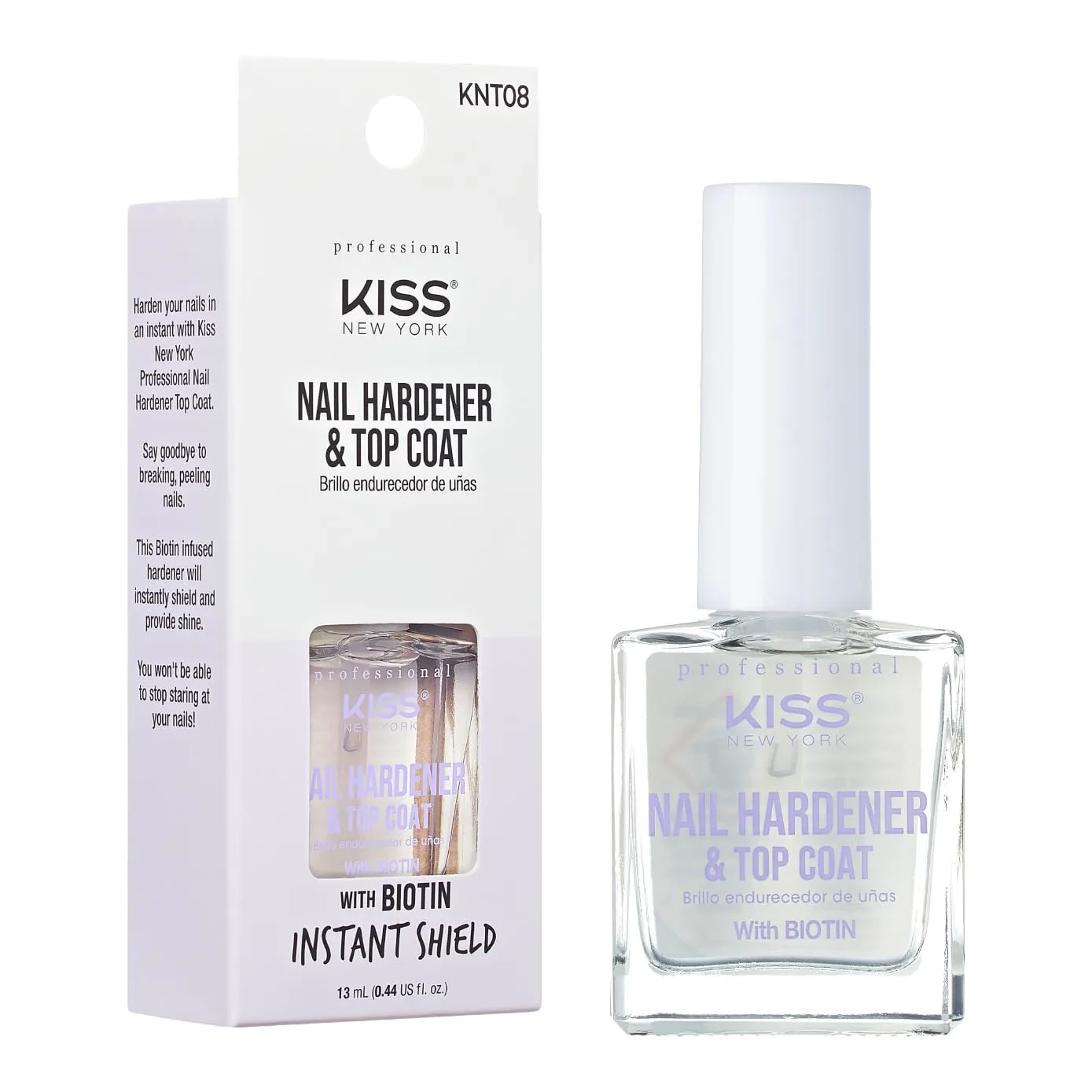 Nail Hardener & Top Coat, Infused with Biotin, Strengthen Nails, Protect Nails, Avoid Breaking and Splitting, Made in Korea