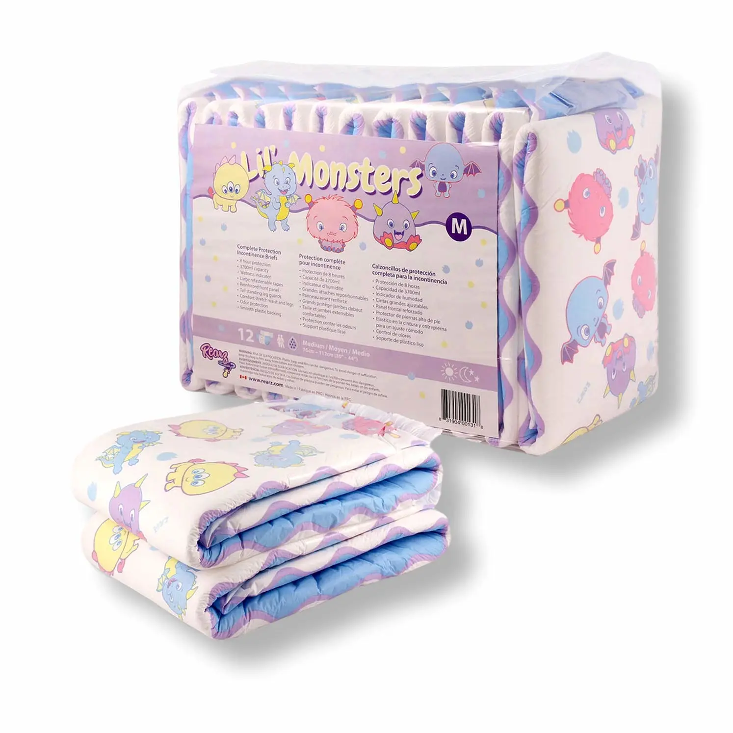 Rearz - Lil' Monsters - V3.0 - Adult Diapers (Sample 2 Pack) (X-Large)