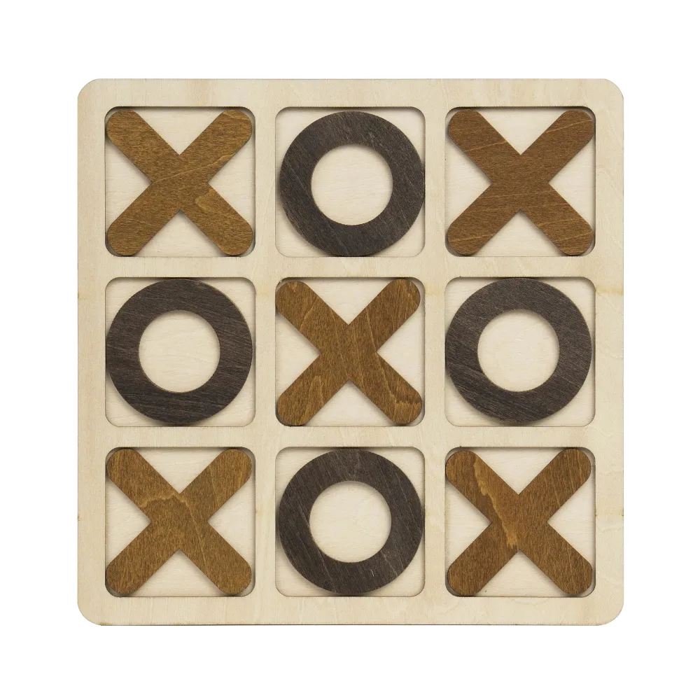 Tic Tac Toe Game For Kids, Wooden Tic Tac Toe Game, Wood Tic Tac Toe Table Decor Board, Travel, Outdoor Tic Tac Toy XOXO, Coffee Table Games, Birthday Gift For Kids, Toddlers, Girl, Boy