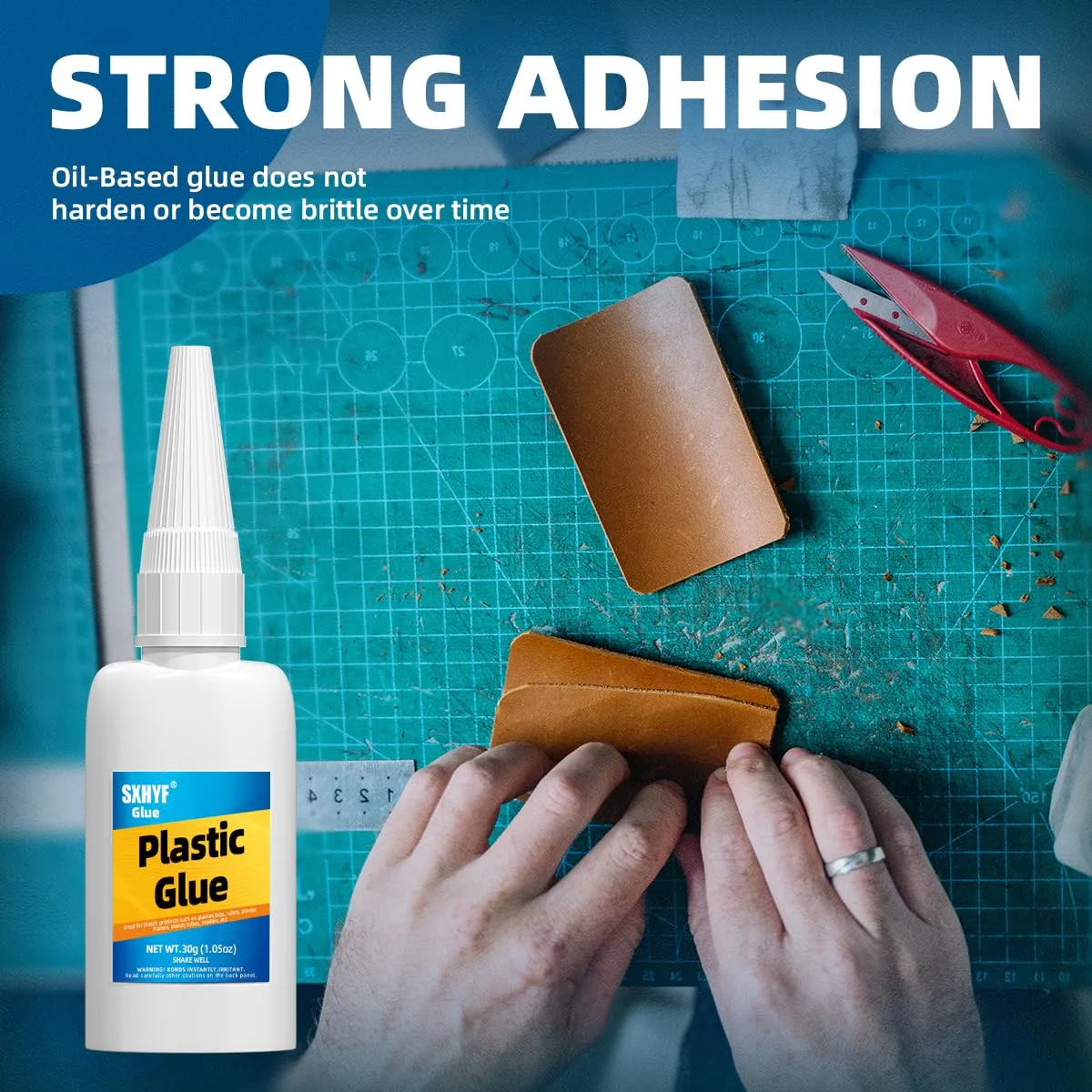 Sxhyf Plastic Glue, Super Glue for Plastic, Plastic Adhesive, 30g Instant Glue for Plastic, Acrylic, Model, DIY Craft, PVC, ABS, PC, Glue for Bonding Plastic and Other Materials, Tacky Glue Quick Dry