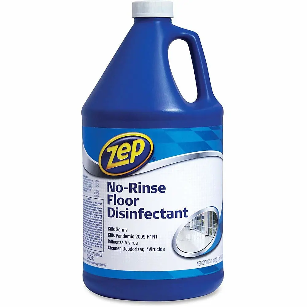 Zep, ZPEZUNRS128, No Rinse Floor Disinfectant, Blue,1Each