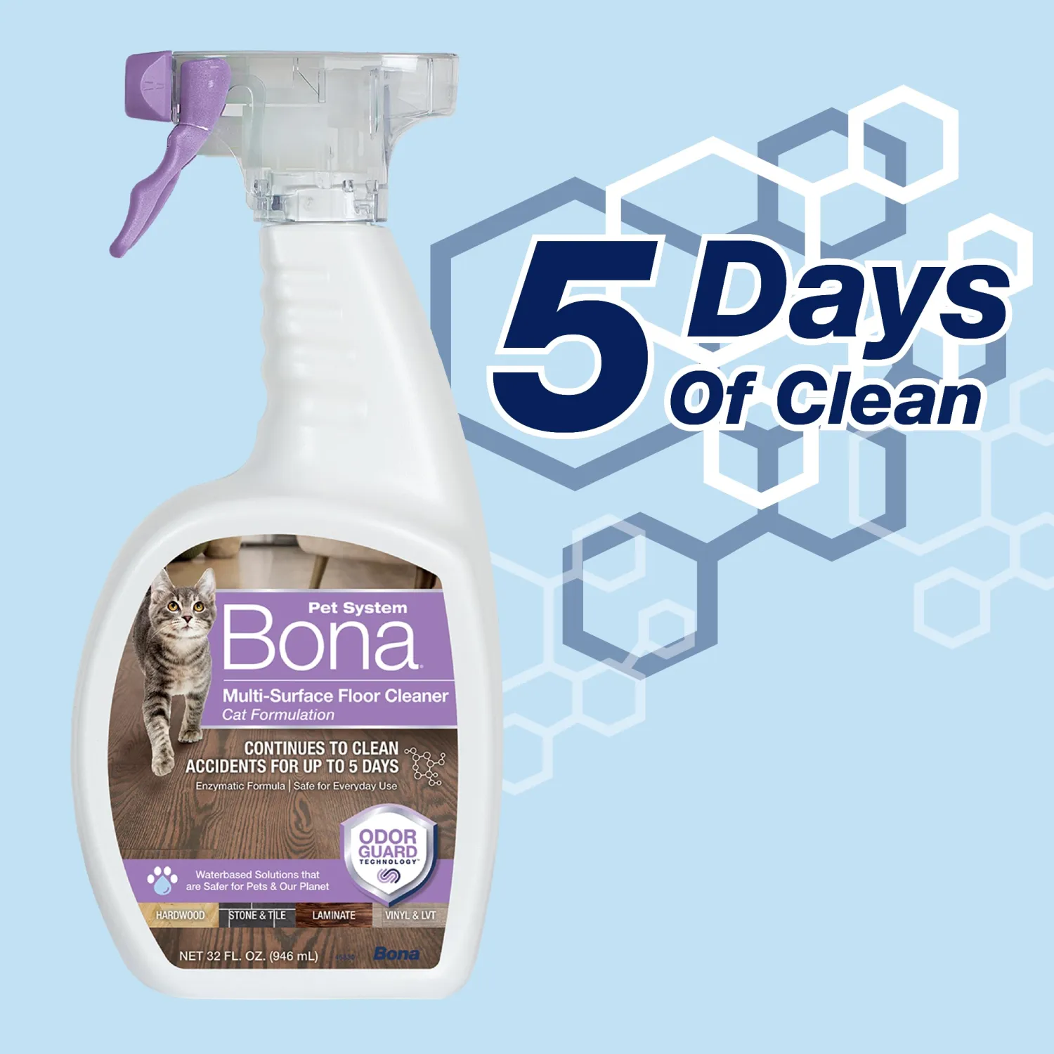 Bona Pet System Multi-Surface Floor Cleaner, Cat Formulation 32 fl Oz
