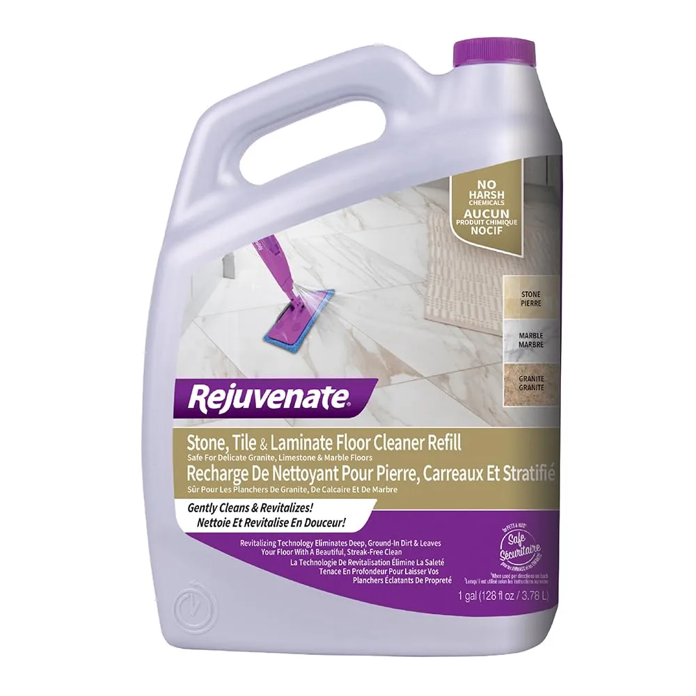 Rejuvenate Stone, Tile & Laminate Floor Cleaner Gently Cleans And Revitalizes Delicate Granite, Limestone And Marble Floors, 1 Gallon