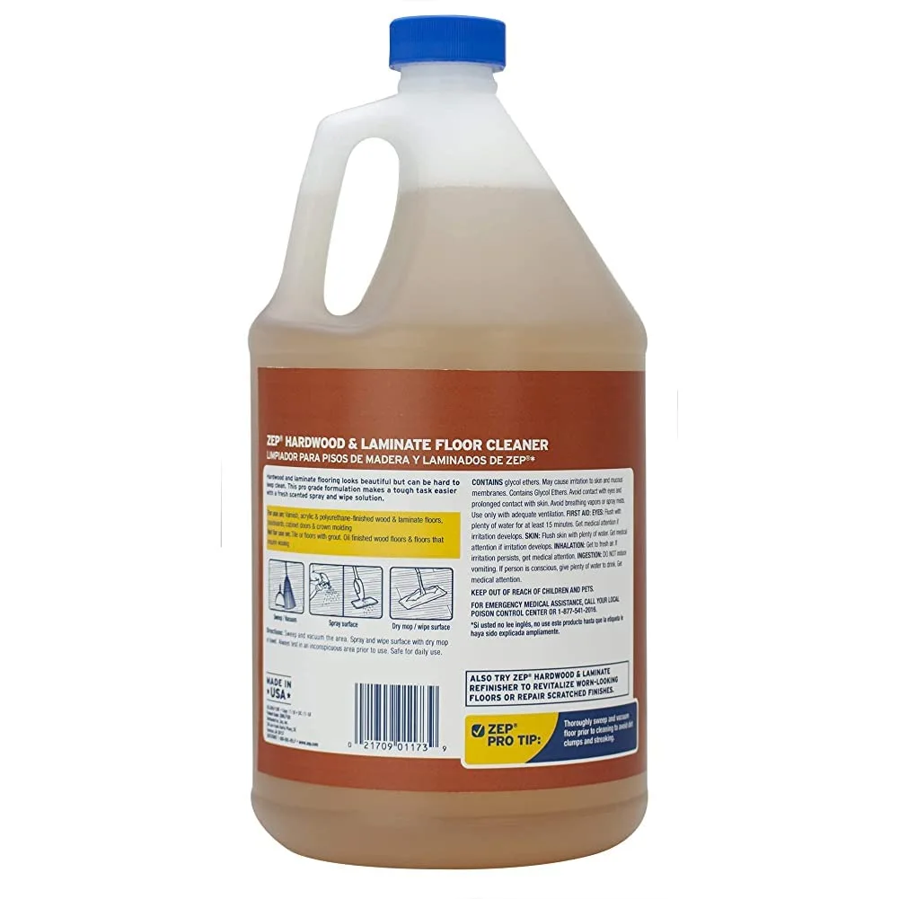 Zep ZPEZUHLF128 ZUHLF128 Hardwood and Laminate Cleaner, 128 Fl Oz (Pack of 1), Blue
