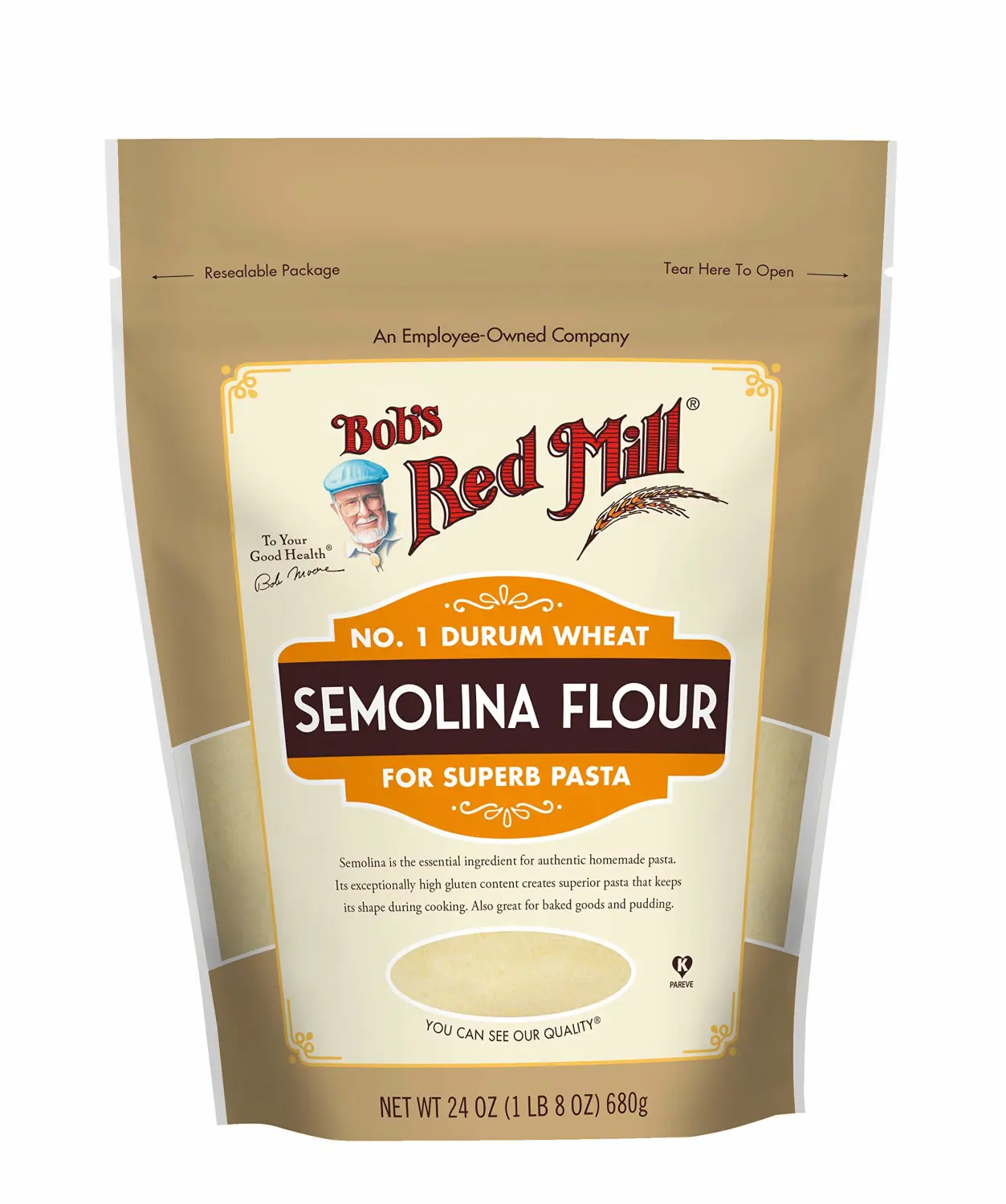 Bob's Red Mill, Semolina Flour, 1.5 lb