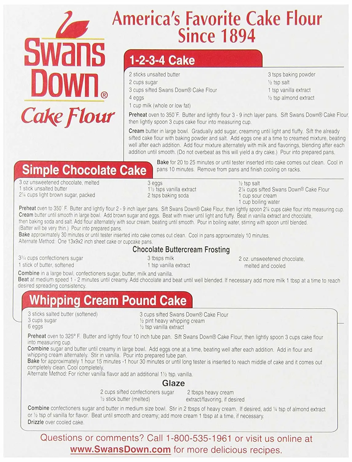 Swans Down Regular Cake Flour, 32oz Box (Pack of 1)