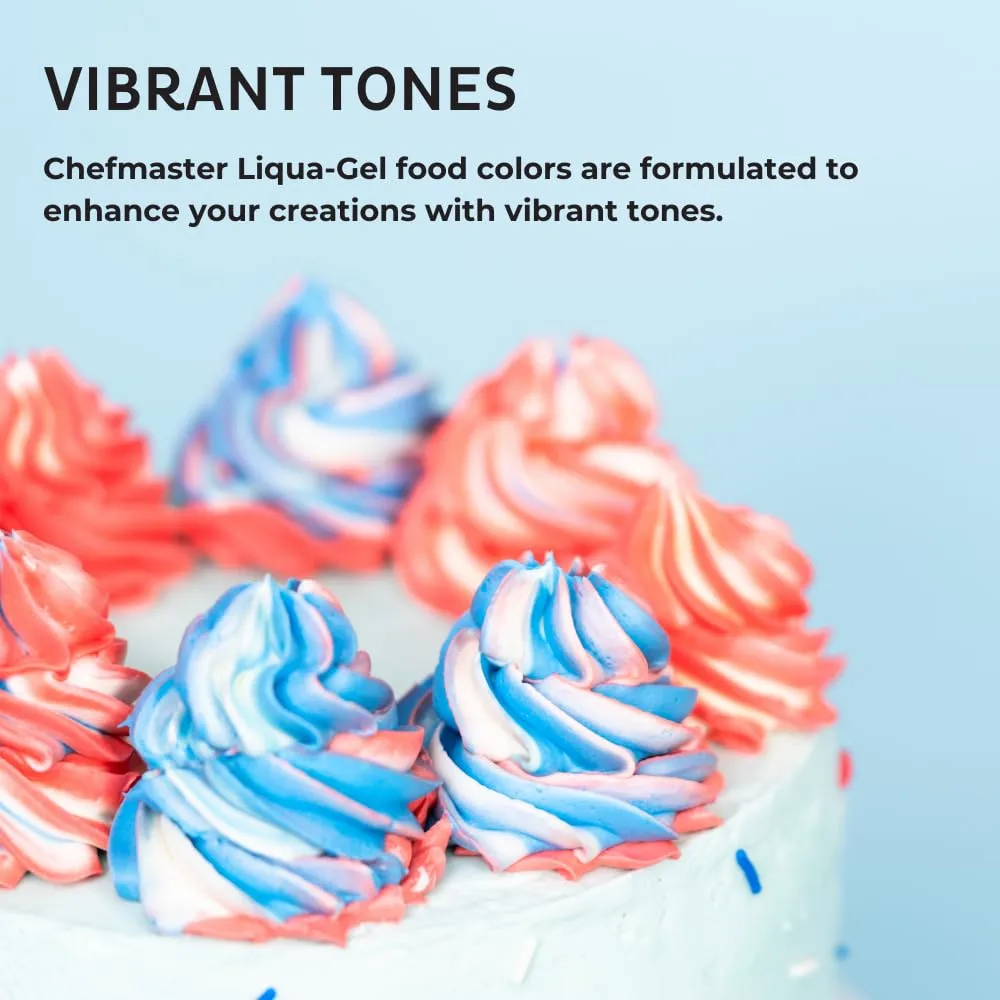 Chefmaster Sienna Liqua-Gel® Food Coloring | Vibrant Color | Professional-Grade Dye for Icing, Frosting, Fondant | Baking & Decorating | Fade-Resistant | Easy-to-Use | Made in USA | 10.5 oz