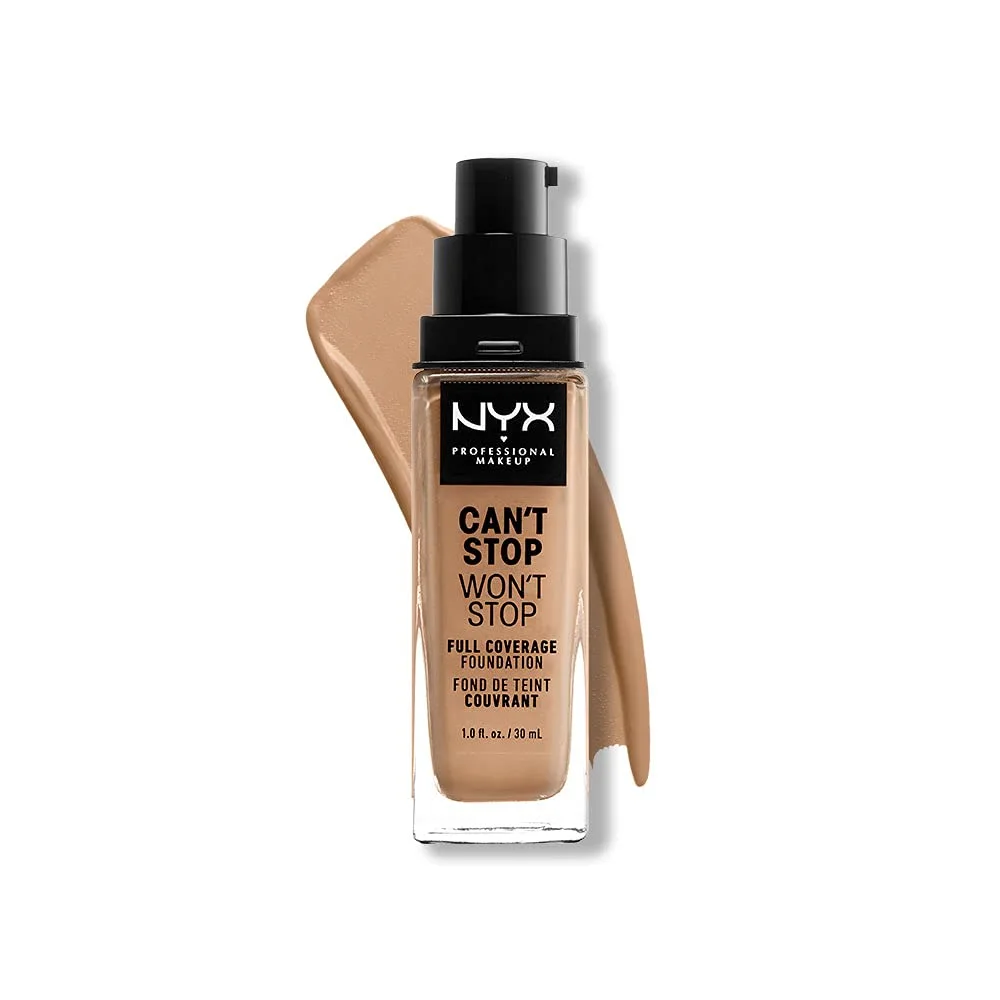 NYX PROFESSIONAL MAKEUP Can't Stop Won't Stop Foundation, 24h Full Coverage Matte Finish - Neutral Buff