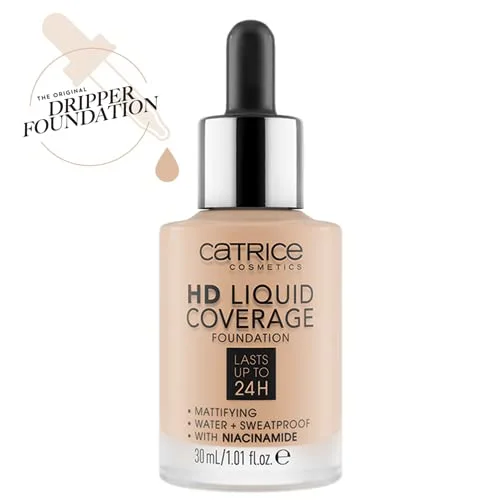 Catrice | HD Liquid Coverage Foundation | High & Natural Coverage | Vegan & Cruelty Free (030 | Sand Beige)