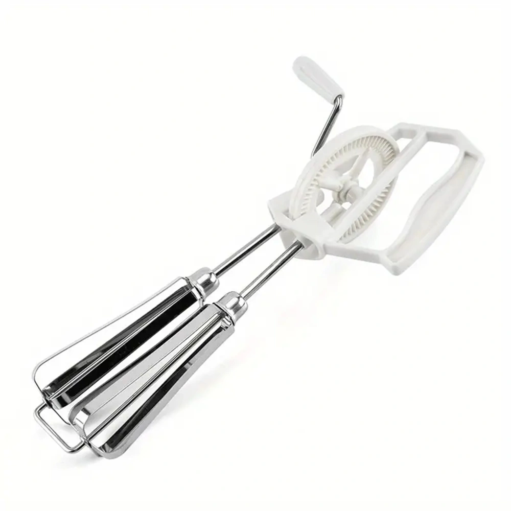 Egg Whisk Stainless Steel Hand Egg Beater Kitchen Tool with Hand Crank