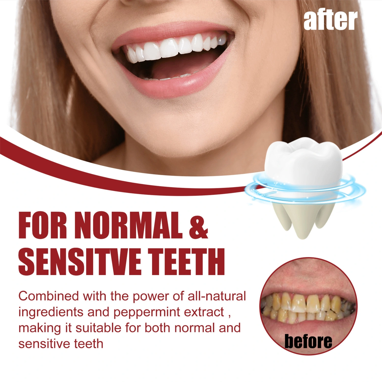 Toothpaste, Toothpaste Whitening, Brightening Fresh Breath Toothpaste