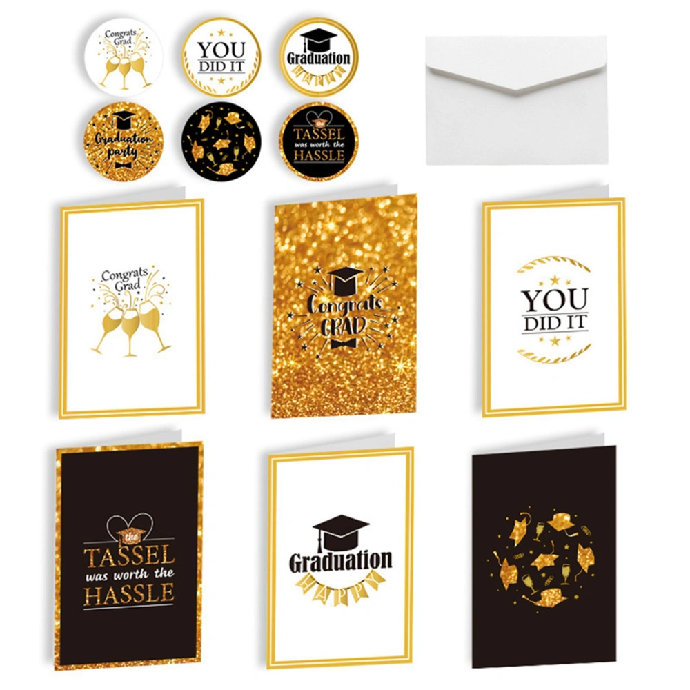 Graduation Gift Cards 2024 Congratulations Grad with Envelope Stickers