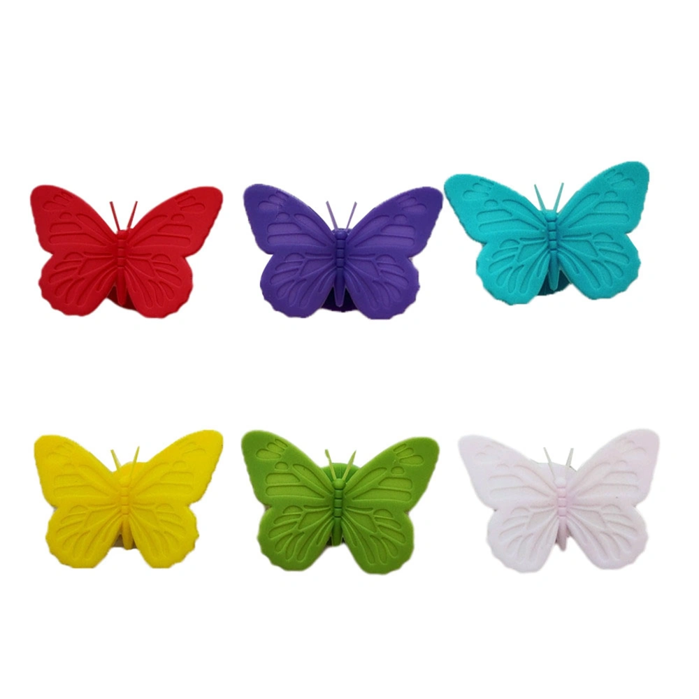 Silicone Drink Markers Charms Butterfly Tags Wine Glass Identifier