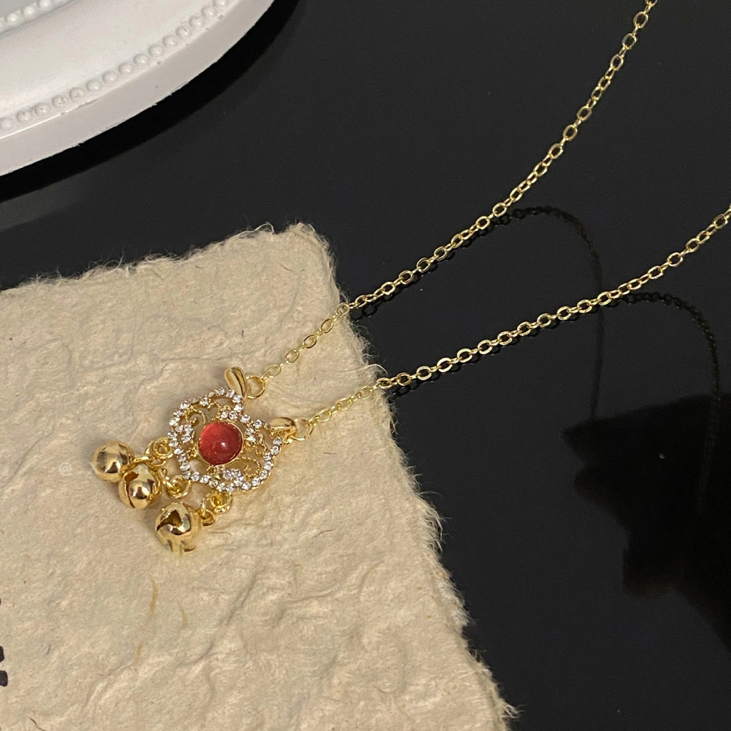 Rabbit Longevity Lock Pendant Necklaces Sweet Bells Necklace