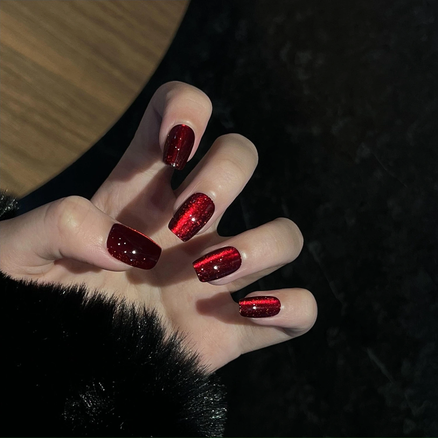 Press On Nails Set Reusable Sparkly Stick On Fake Nails Artificial Nails