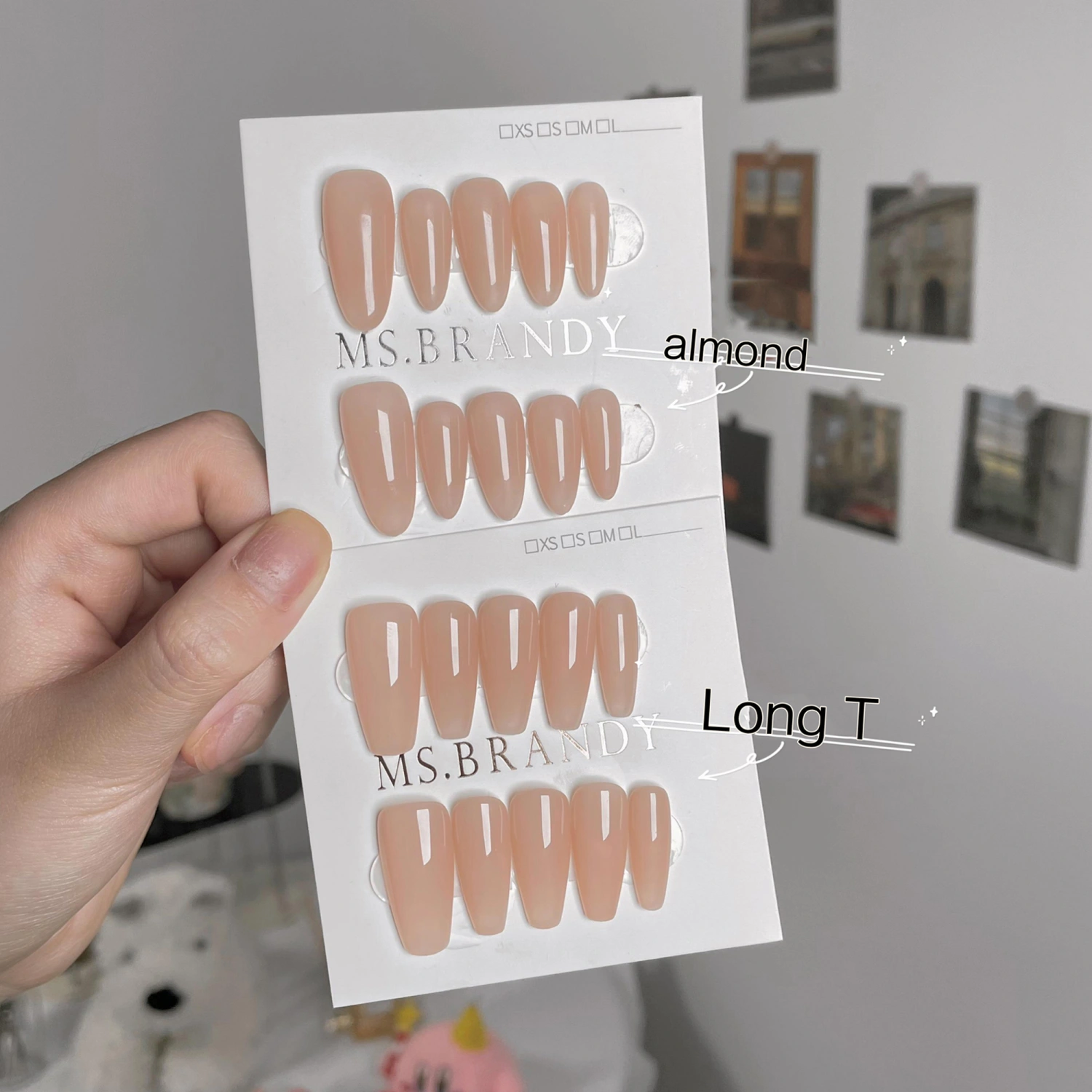 10PCS Press on Nails Clear Full Cover Glue on Nails DIY Manicure