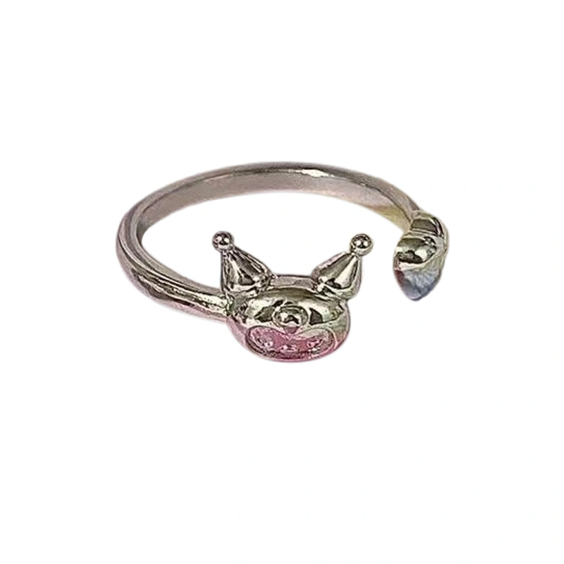Women Ring, Cute Cartoon Adjustable Open Jewelry Birthday Gift