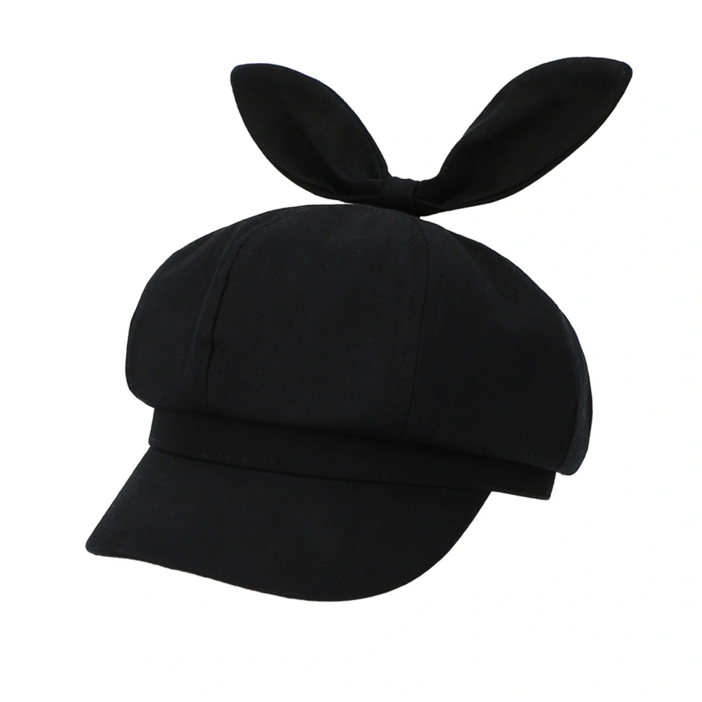 Women and Girl Beret Hat Cute 3D Bow Solid Color Balloon Beret Cap 